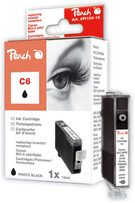Peach Tintenpatrone photo schwarz kompatibel zu Canon BJ 535 PD
