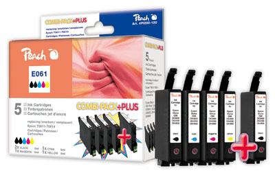 Peach  Spar Pack Plus Tintenpatronen kompatibel zu Epson Stylus DX 4800