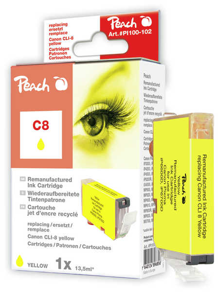 Peach  Tintenpatrone gelb kompatibel zu Canon Pixma IP 4300