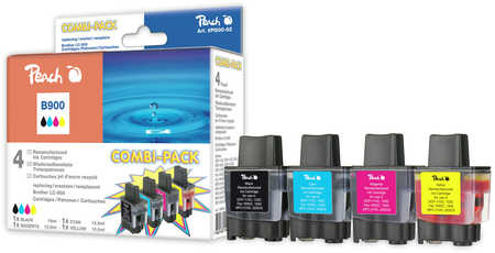 Peach  Spar Pack Tintenpatronen kompatibel zu Brother MFC-410 CN