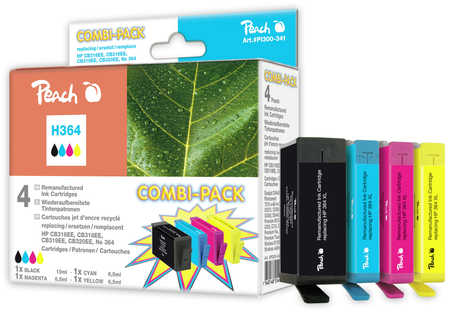 Peach  Spar Pack Tintenpatronen kompatibel zu HP PhotoSmart Wireless eAllinOne B 110 a