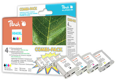 Peach  Spar Pack Tintenpatronen kompatibel zu HP OfficeJet Pro 8000 Wireless