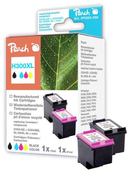Peach  Spar Pack Druckköpfe kompatibel zu HP DeskJet D 5563