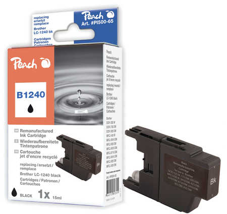 Peach  Tintenpatrone schwarz kompatibel zu Brother DCPJ 525 W