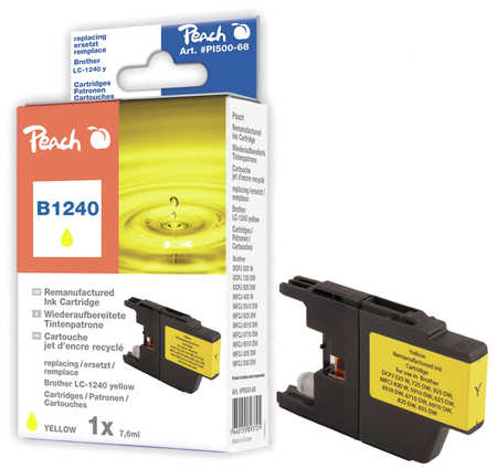 Peach  Tintenpatrone gelb kompatibel zu Brother DCPJ 525 W