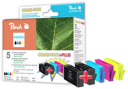 Peach  Spar Pack Plus Tintenpatronen kompatibel zu HP PhotoSmart Wireless eAllinOne B 110 a
