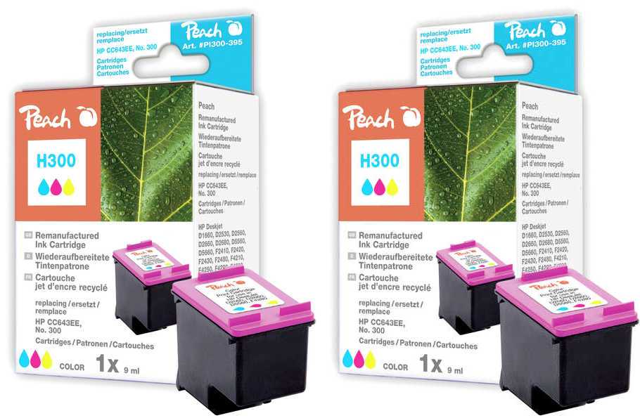 Peach  Doppelpack Druckköpfe color kompatibel zu HP DeskJet D 5563